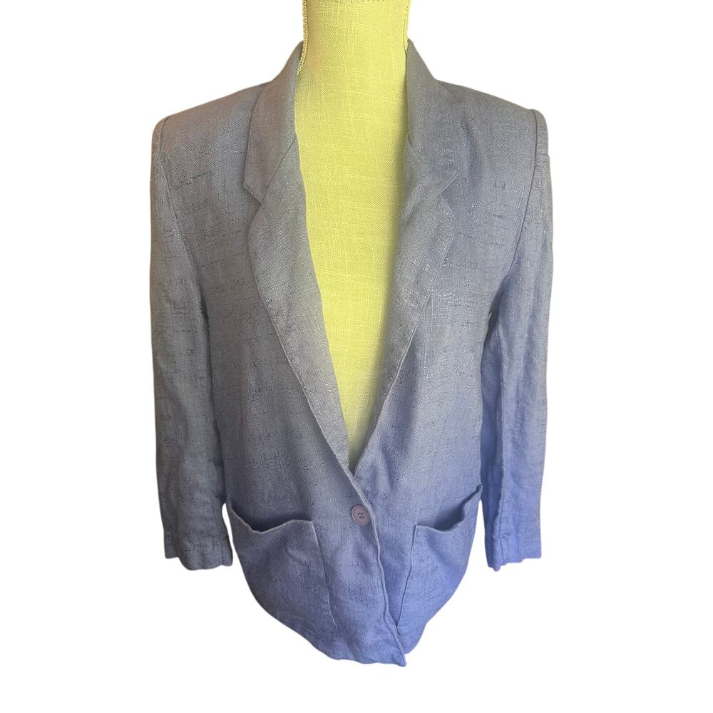Vintage H Simon & Co. Purple Blazer Single Button Women's Size L